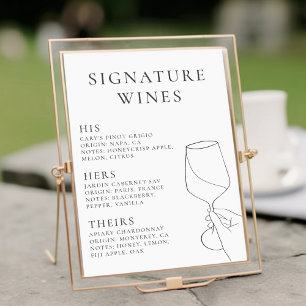 Póster Vinos de Firma Chic Modernos