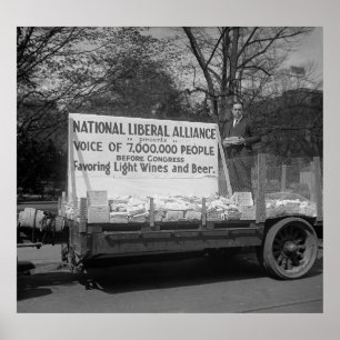 Póster Vinos ligeros y cerveza: 1924