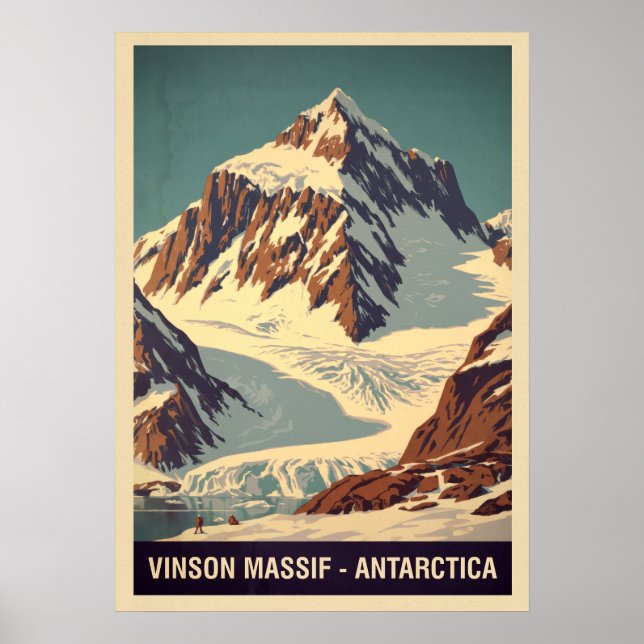 Póster Vinson Massif Antártica V05 (Frente)