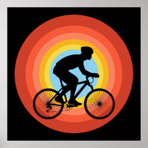 PÓSTER VINTACIÓN DEL SOL DE CICLISMO