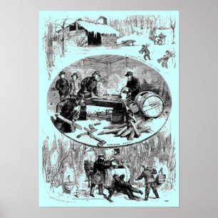 Póster "Vintage-1888-Scenes in a azucarero"