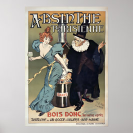 Póster Vintage 1896 Art Nouveau Absinthe Parisienne