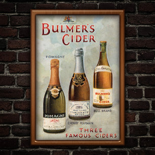 Póster Vintage 1907 Cider Advertisement Art