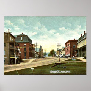 Póster Vintage, 1908, Newport, Vermont