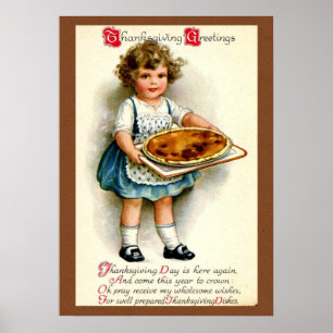 Póster Vintage, 1910, gracias