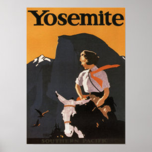 Póster Vintage 1923 Yosemite Pacífico Sur