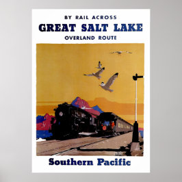 Póster Vintage (1927) Great Salt Lake USA Travel