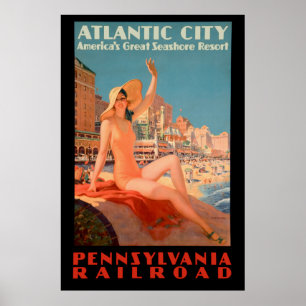 Póster Vintage 1935 - Poster de Atlantic City