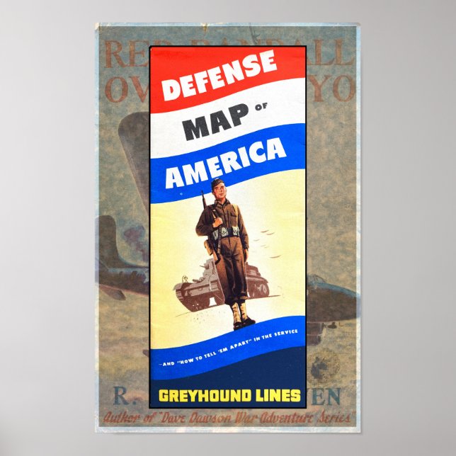 PÓSTER VINTAGE 1940 WII DEFENSE BROCHURE (Frente)