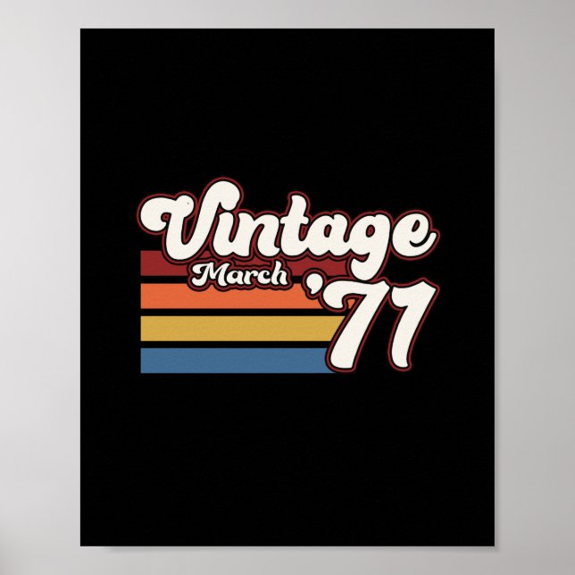 Póster Vintage 1971 50th Birthday March (Frente)