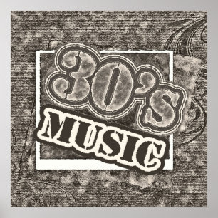 Póster Vintage 30's Music - Poster