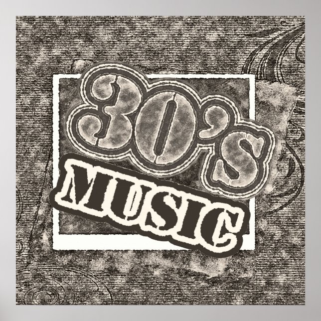 Póster Vintage 30's Music - Poster (Frente)