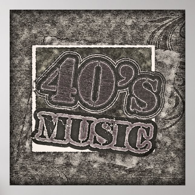 Póster Vintage 40's Music - Poster (Frente)