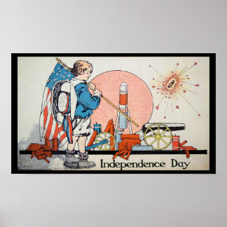 Póster Vintage 4 of July Poster