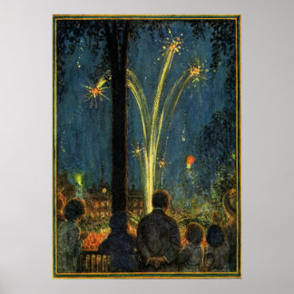 Póster Vintage 4 of July poster