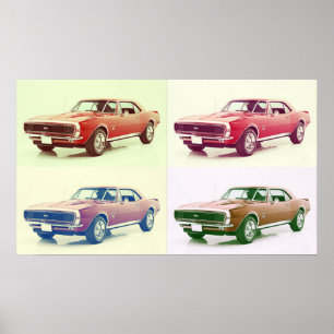 Póster Vintage 67 Camaro Art