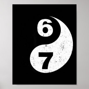 Póster Vintage 6 7 Yin Yang Namaste Seis Siete Nostalgia 