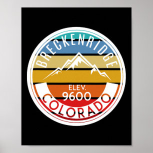 Póster Vintage 70s 80s Breckenridge Colorado Montañas Roc