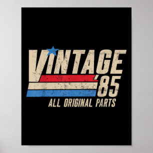 Póster Vintage 85 Retro 40 Cumpleaños 1985 Papá 40 Para L