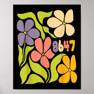 Póster Vintage 86 47 Presidente de la Flor Anti Trump