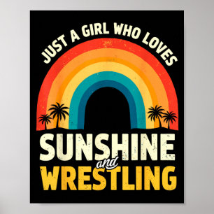 Póster Vintage a una chica que ama Sunshine Wrestling