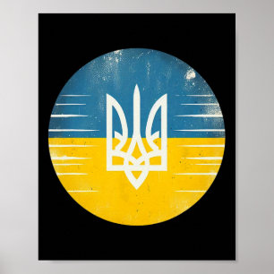 Póster Vintage abanico Bynner ucraniano bandera de Ucrani