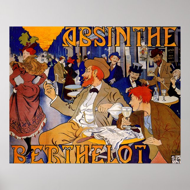 Póster Vintage Absinthe Berthelot (Frente)