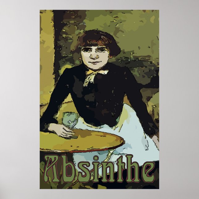 Póster Vintage Absinthe Woman, (Frente)