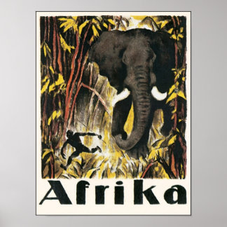 Póster Vintage Afrika Poster