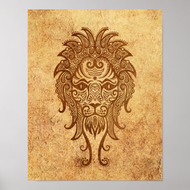 Póster Vintage Aged Leo Zodiac (Frente)