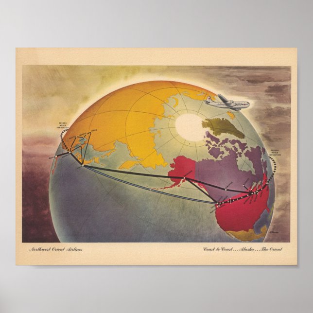 Póster Vintage Airline (Frente)