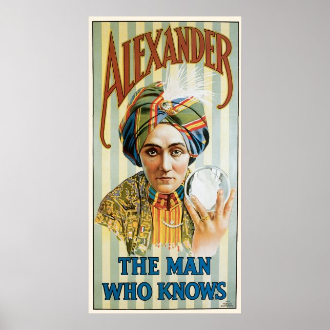 Póster Vintage Alexander Magician Poster 1915 (Frente)