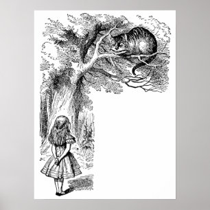 Póster Vintage Alicia en el País de las Maravillas, Gato