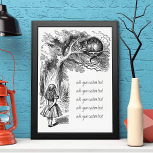 Póster Vintage Alicia en el País de las Maravillas, Gato