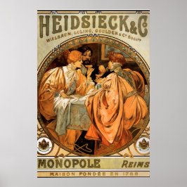 Póster Vintage Alphonse Mucha Anuncio de Galletas 