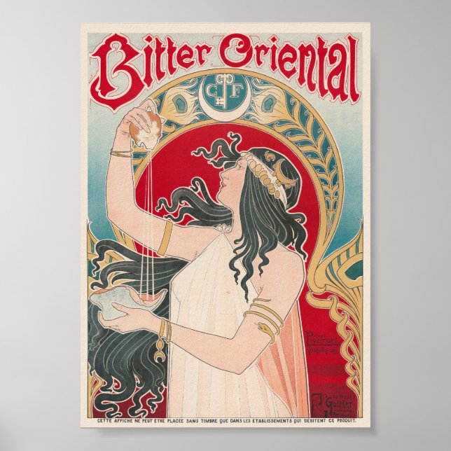 Póster vintage amargo oriental 1897 (Frente)