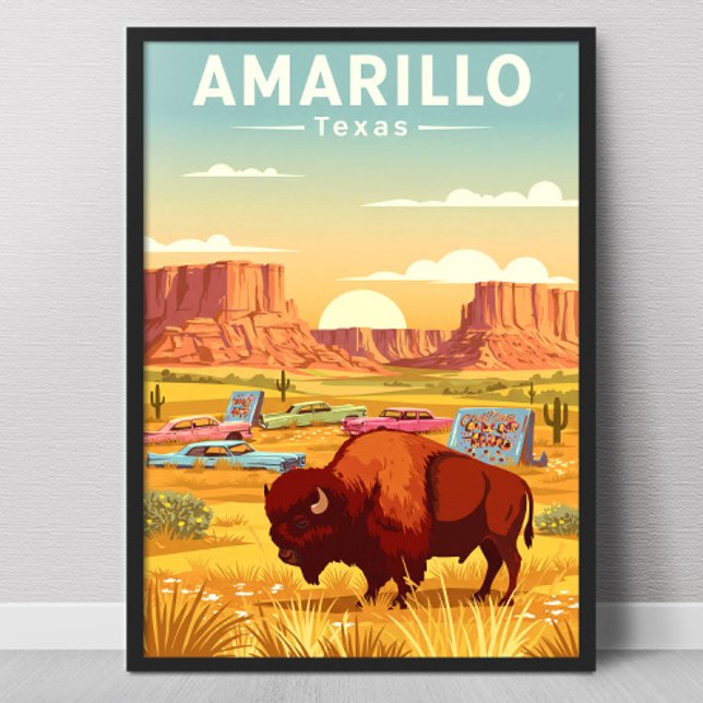 Póster Vintage Amarillo Texas (Subido por el creador)