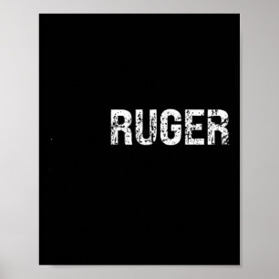 Póster Vintage American Flag Retro Ruger Usa Match
