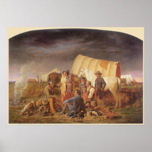 Póster Vintage American West, consejos de Ranney sobre la