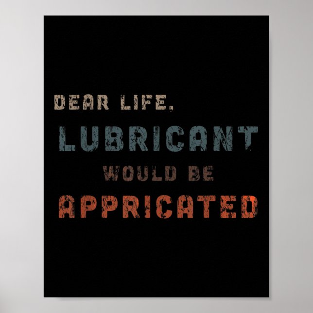 Póster Vintage angustiado Querido Lubricante De Vida Serí (Frente)