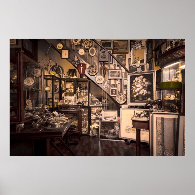 Póster Vintage Antique Store (Frente)