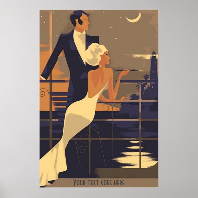 Póster Vintage Art Deco (Frente)