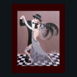 PÓSTER VINTAGE ART DECO DANCERS<br><div class="desc">Pintura acrílica original y diseño de bailarinas de arte deco por Dian... ... ... Este diseño mejoraría cualquier decoración contemporánea. Es elegante y glamuroso. Gran nostalgia de la era del art deco que tuvo una vida muy corta.</div>