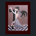 PÓSTER VINTAGE ART DECO DANCERS<br><div class="desc">Pintura acrílica original y diseño de bailarinas de arte deco por Dian... ... ... Este diseño mejoraría cualquier decoración contemporánea. Es elegante y glamuroso. Gran nostalgia de la era del art deco que tuvo una vida muy corta.</div>