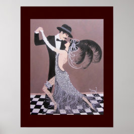 PÓSTER VINTAGE ART DECO DANCERS