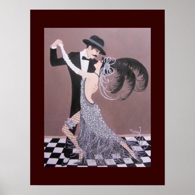 PÓSTER VINTAGE ART DECO DANCERS (Frente)
