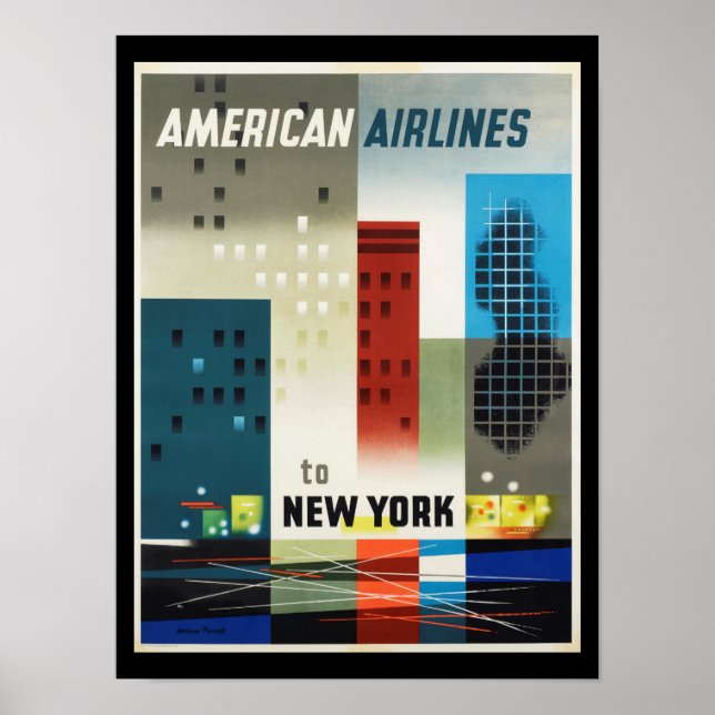 Póster Vintage Art Déco de Nueva York (Frente)