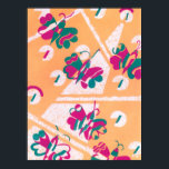 Póster Vintage Art Deco Jazz Pochoir Jardín Butterflies<br><div class="desc">Diseño de fondo de fondo de fondo de ilustracion vintage art deco jazz pochoir de Serge Gladky de Nouvelles Compositions Decoratives, París, 1929. El pochoir es una técnica de esténcil común en pinturas surrealistas. Un diseño cubista elegante y de moda con mariposas en hermosos colores primaverales de rosa brillante y...</div>