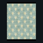 Póster Vintage, art deco, sage Green, crema, elegante,mod<br><div class="desc">Vintage,  art deco,  sage Green,  crema,  elegante,  moda,  moderno,  de moda,  de lujo,  hermoso</div>