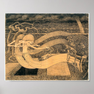 Póster Vintage Art Nouveau Grave, donde está tu victoria